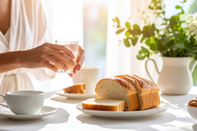 焼きたてパン朝食と絶景のひととき